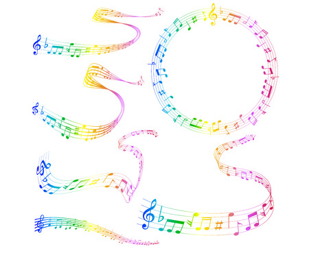 Note music scoreのイラスト素材