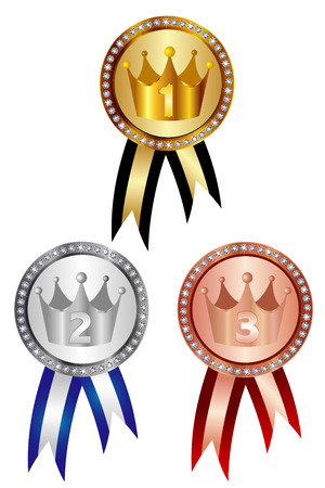 Crown crown medalのイラスト素材
