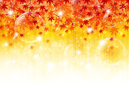 Maple foliage landscapeのイラスト素材
