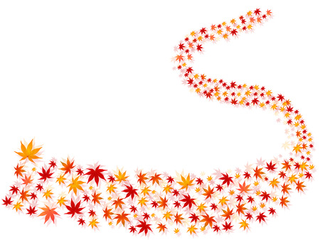 Autumn maple foliageのイラスト素材