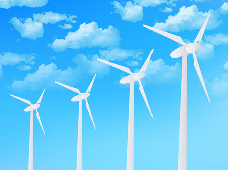 Sky wind wind powerのイラスト素材