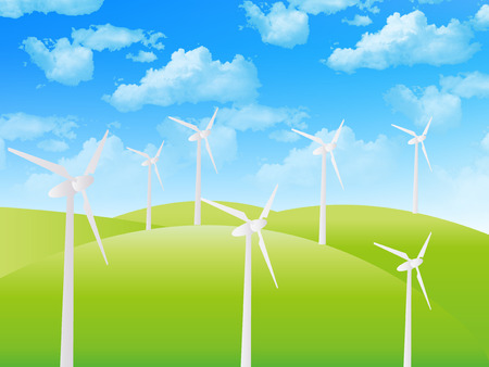 Sky wind wind powerのイラスト素材
