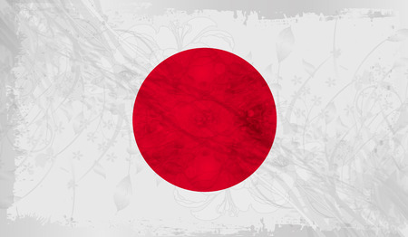 Japan national flag countryのイラスト素材