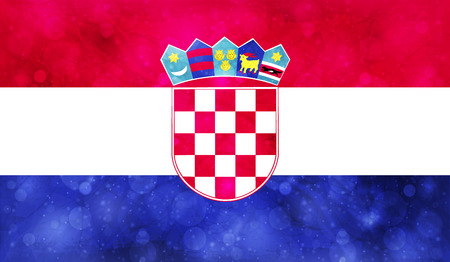  Croatia  country flagのイラスト素材