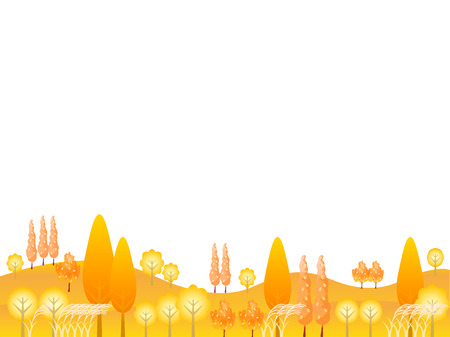 Maple foliage landscapeのイラスト素材