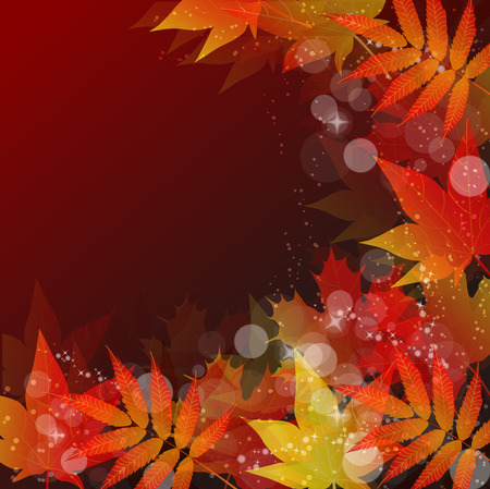  Maple autumn leaves backgroundのイラスト素材