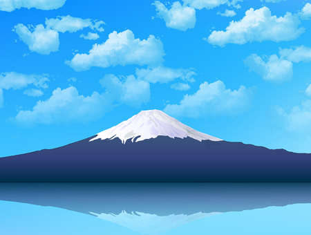Fuji sky backgroundのイラスト素材