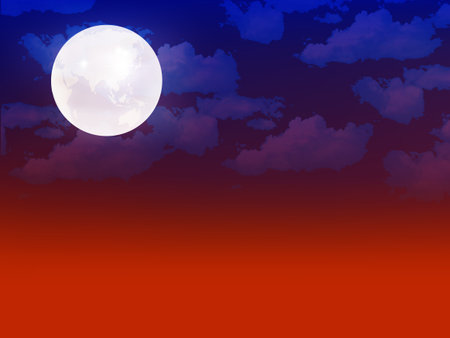 Sky background monthのイラスト素材