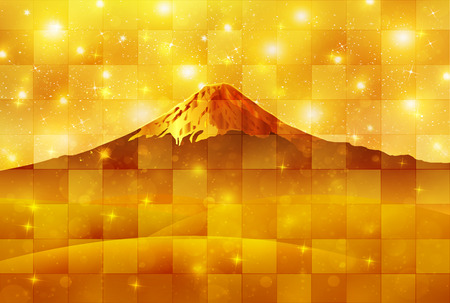 Fuji New Year s greeting card backgroundのイラスト素材