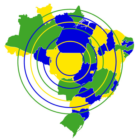 Brazil map countriesのイラスト素材