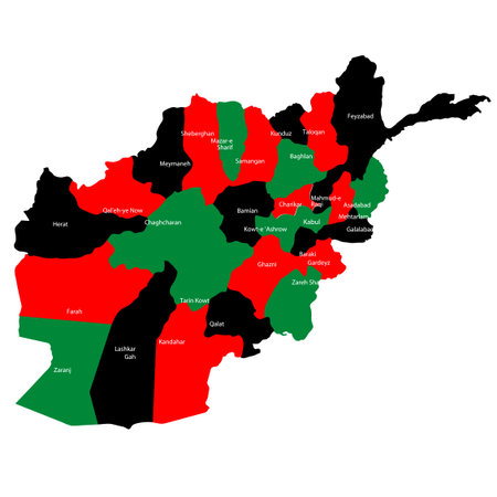 Afghanistan map countriesのイラスト素材