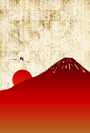 Fuji greeting cards backgroundのイラスト素材