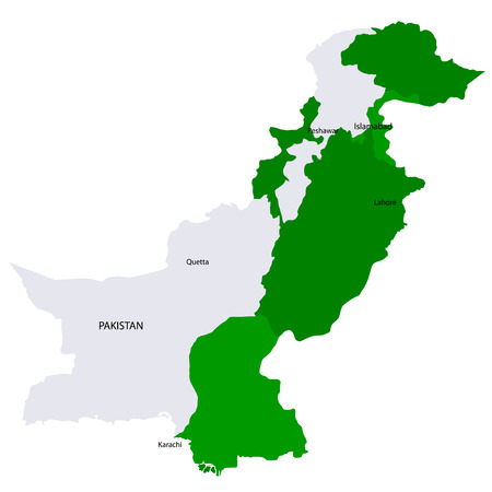 Pakistan map countriesのイラスト素材