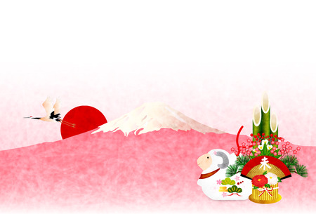 Sheep greeting cards backgroundの写真素材