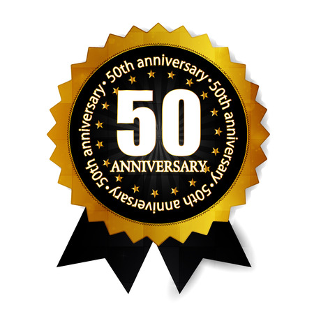 50th anniversary medal frameのイラスト素材