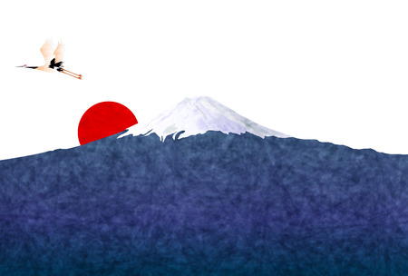Fuji New Year \\ \'s greeting card backgroundの写真素材