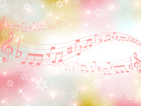 Music snow backgroundのイラスト素材