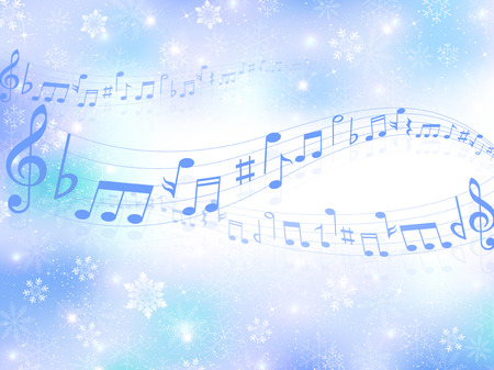Music snow backgroundのイラスト素材