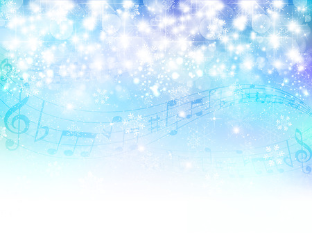 Music snow backgroundのイラスト素材