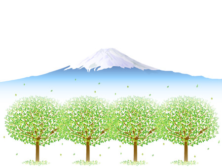 Fuji leaf backgroundのイラスト素材