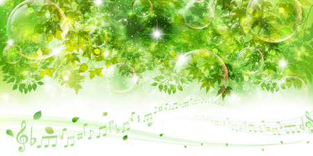 Leaf fresh green backgroundのイラスト素材