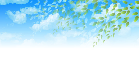 Leaf fresh green backgroundのイラスト素材