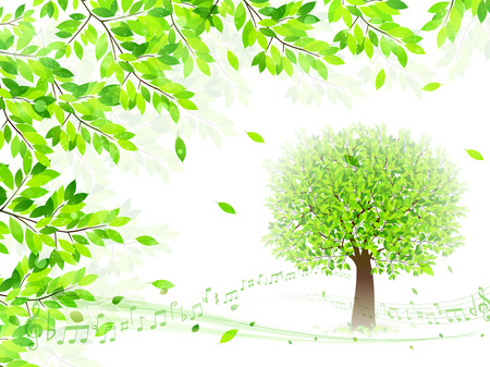 Leaf note backgroundのイラスト素材