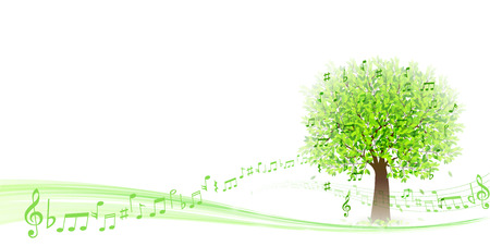 Leaf fresh green backgroundのイラスト素材