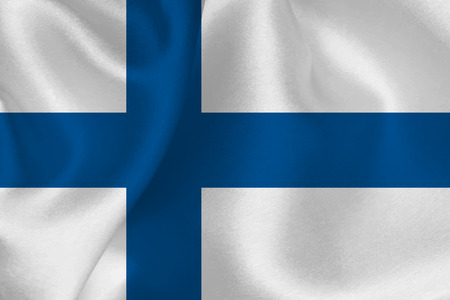 Finland flag flagのイラスト素材