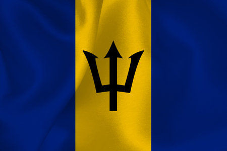 Barbados flag flagのイラスト素材