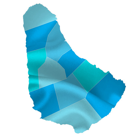 Barbados map countriesのイラスト素材