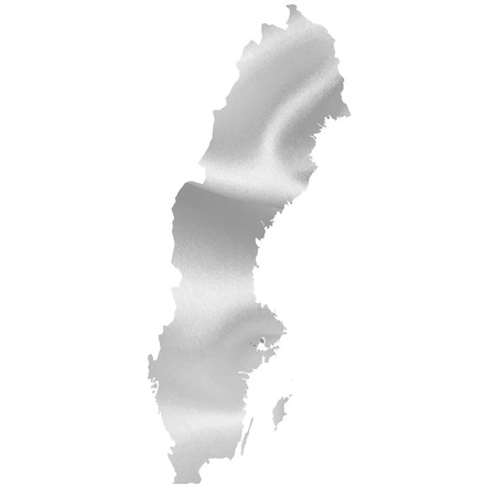 Sweden map silhouetteのイラスト素材