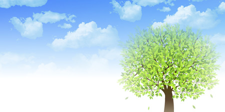 Leaf fresh green backgroundのイラスト素材