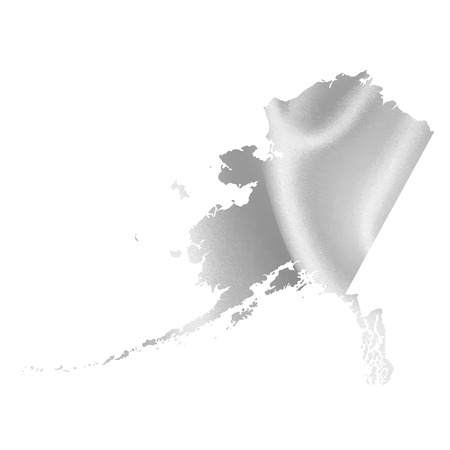 Alaska map Silkのイラスト素材