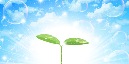 Leaf bud backgroundのイラスト素材