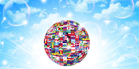 Earth flag skyのイラスト素材
