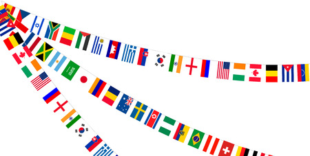 Flags athletic meet backgroundのイラスト素材