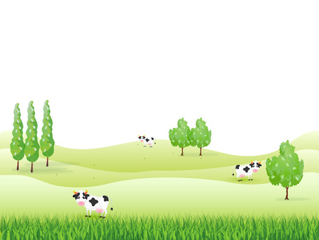 Ranch cattle backgroundのイラスト素材