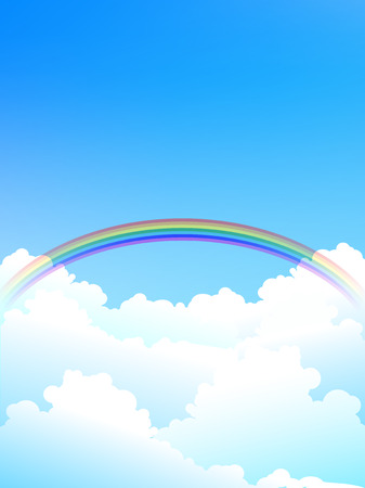 Sky rainbow backgroundのイラスト素材