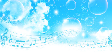 Sky background noteのイラスト素材