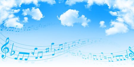 Sky background noteのイラスト素材