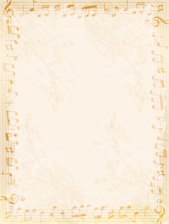 Note music backgroundのイラスト素材