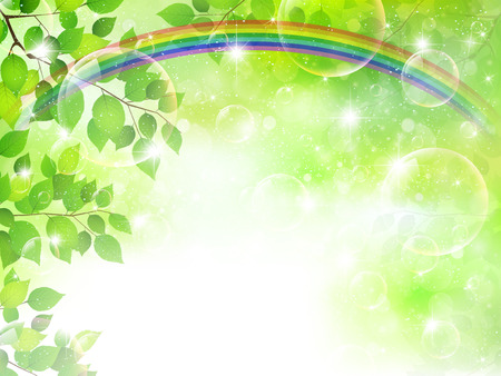 Leaf fresh green backgroundのイラスト素材