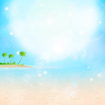 Sea palm backgroundのイラスト素材