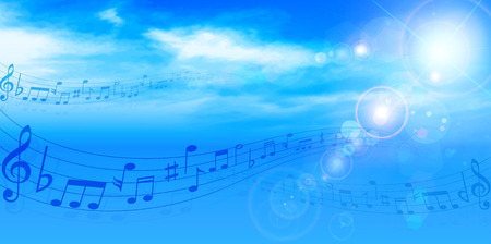 Sky background noteのイラスト素材