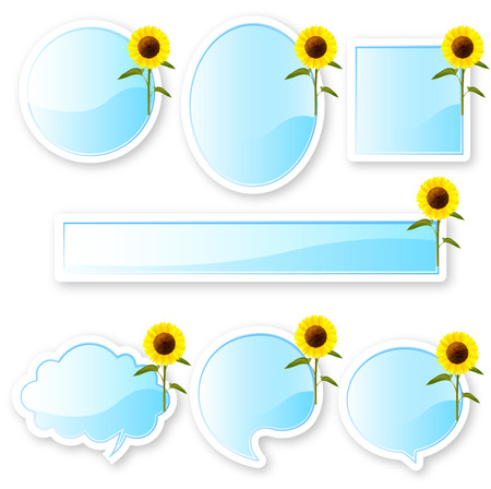 Sunflower frame iconのイラスト素材