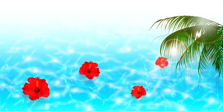 Sea palm backgroundのイラスト素材