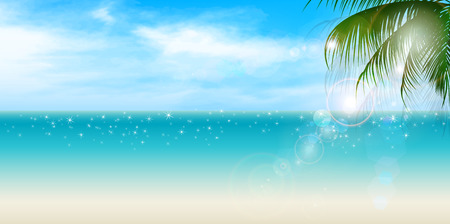 Sea palm backgroundのイラスト素材