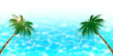 Sea palm backgroundのイラスト素材