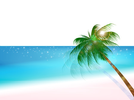 Sea palm backgroundのイラスト素材